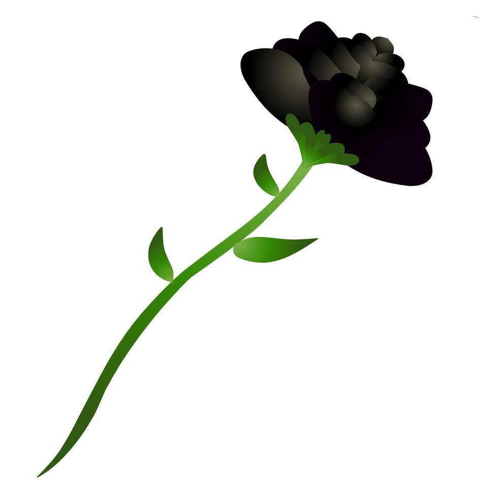 Black rose vector design suitable for stickers, logos, and others