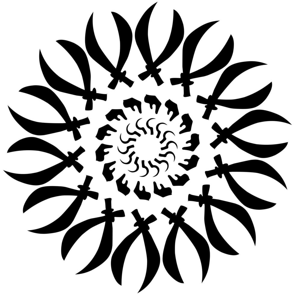 Sword circle tattoo vector design suitable for stickers, logos, and others