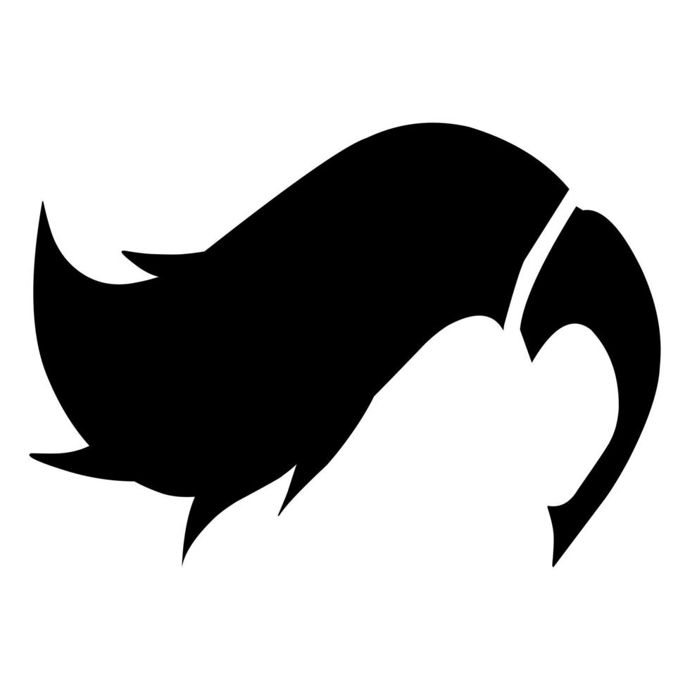 Men's hairstyle vector design suitable for stickers, logos, and others