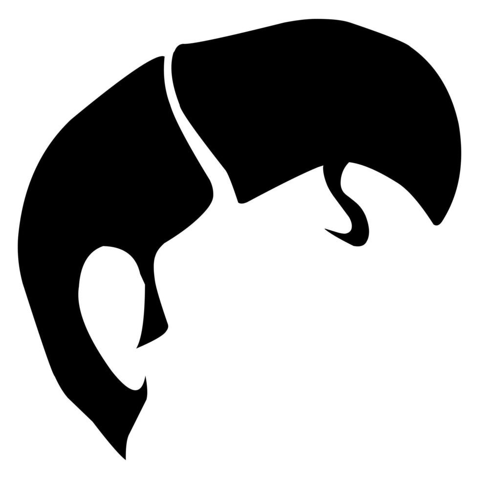 Men's hairstyle vector design suitable for stickers, logos, and others