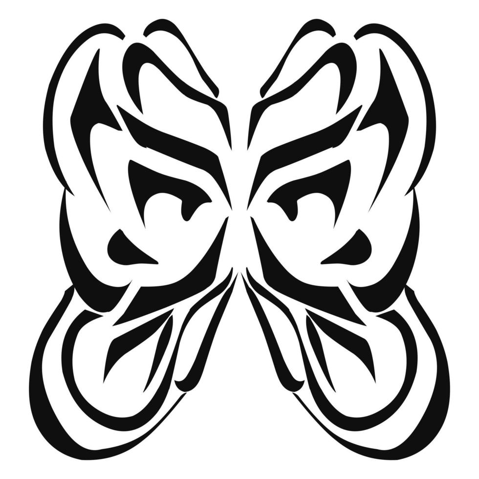 diseño de vector de tatuaje de mariposa adecuado para pegatinas, logotipos y otros