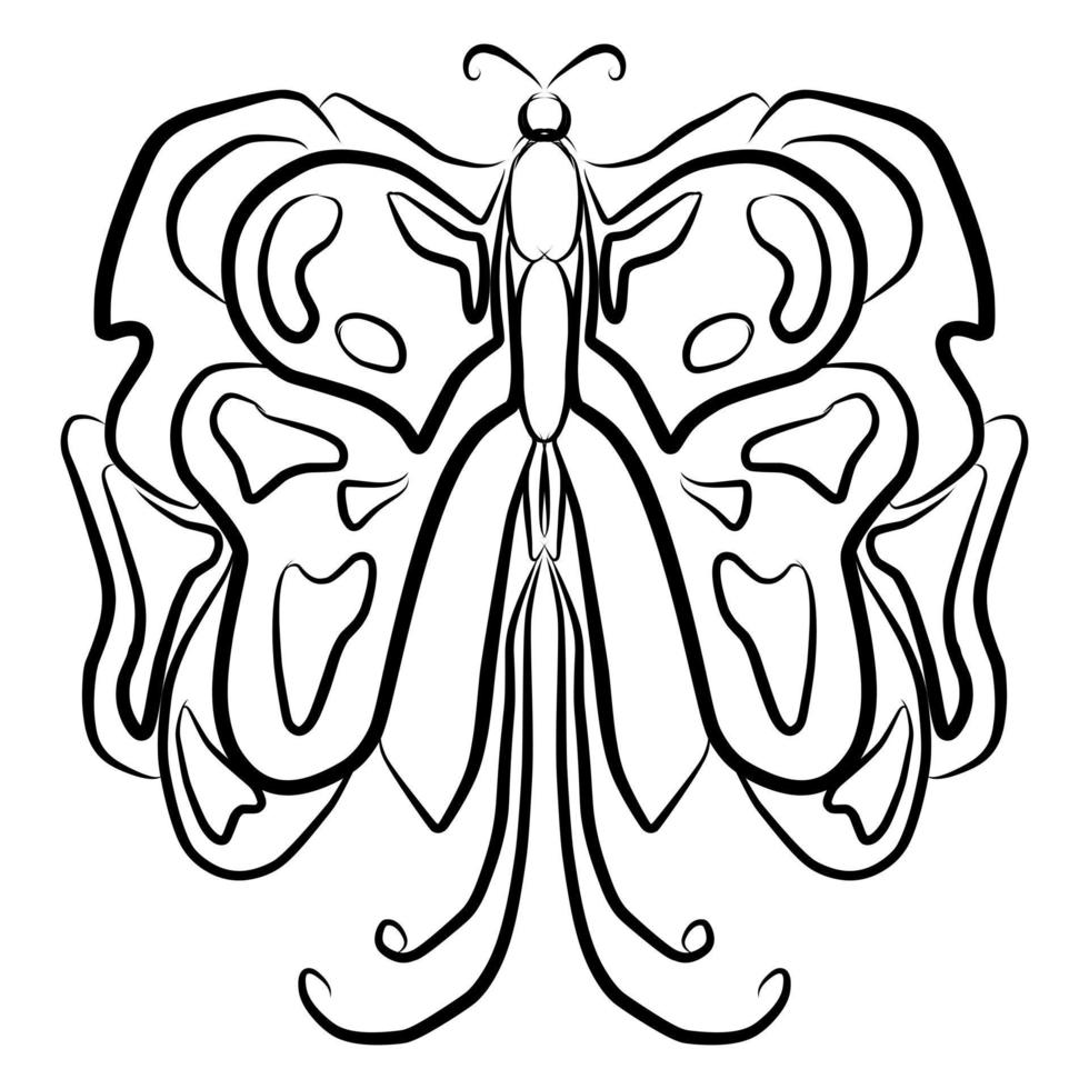 Butterfly tattoo vector design suitable for logos, stickers and others