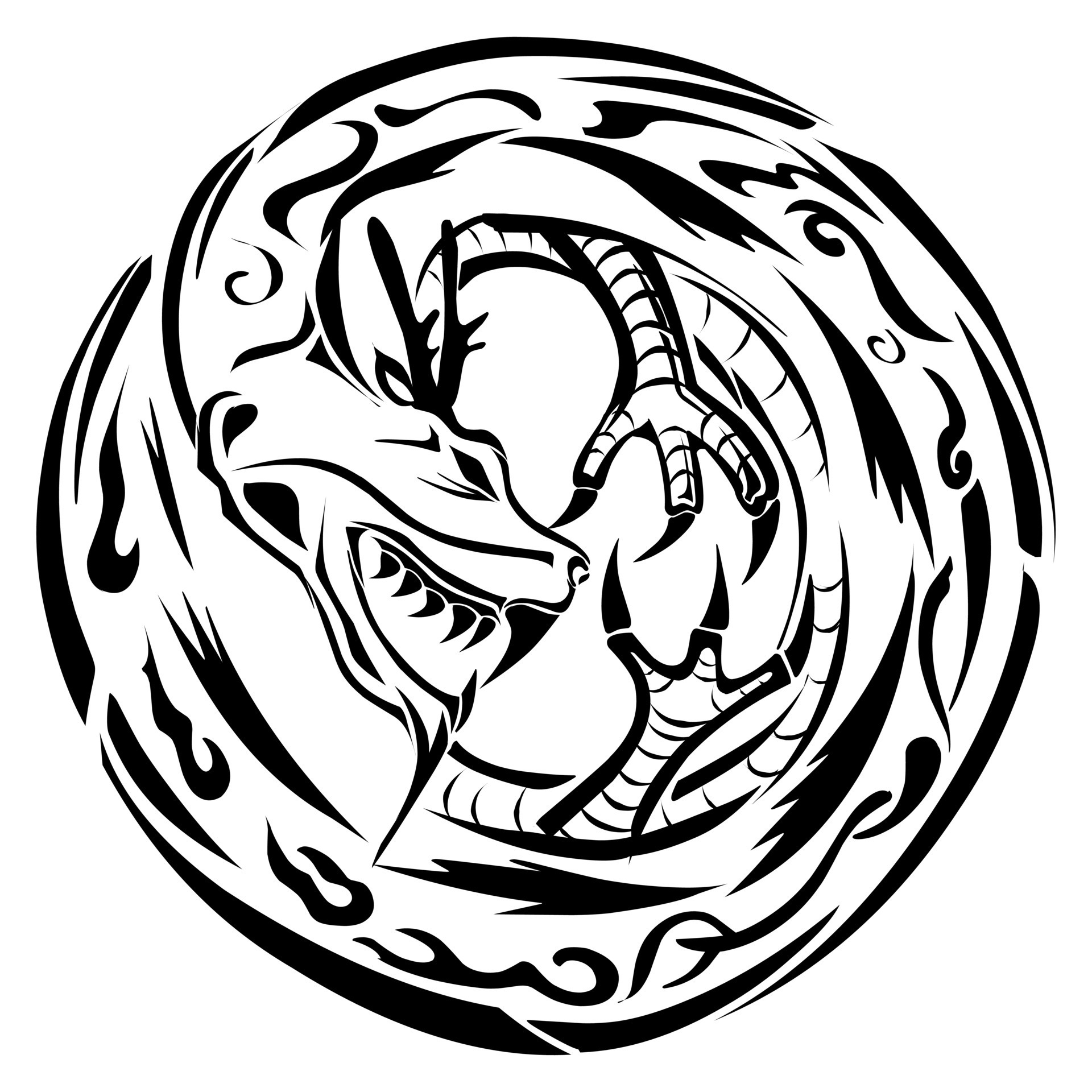 Dragon tattoo vector  Craftsmanspace