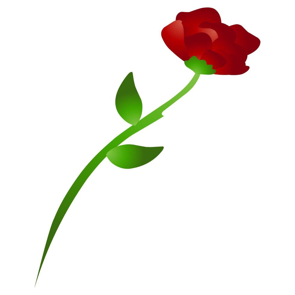 Red rose vector design suitable for stickers, logos, and others