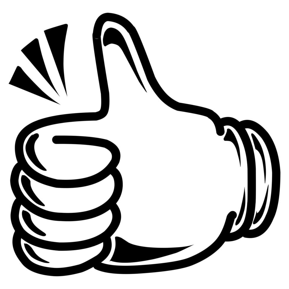 Thumbs up vector design suitable for logos, stickers and others
