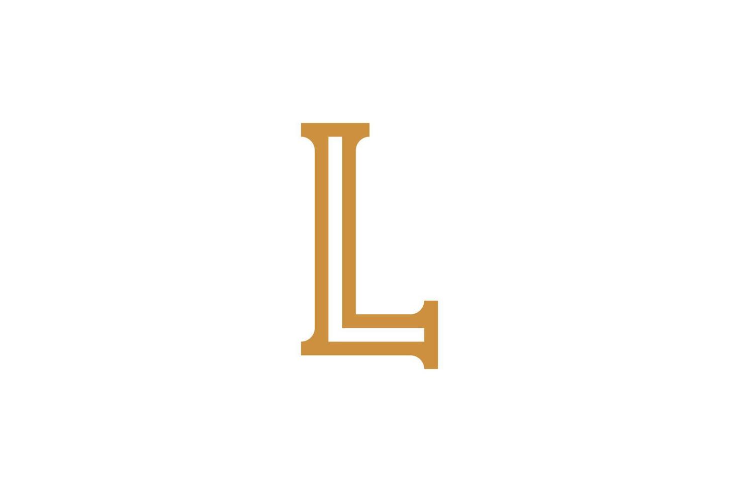 Flat Design Letter L Logo Template vector