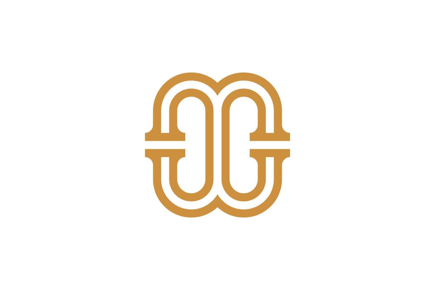 Abstract Initial Letter M Monoline Logo vector