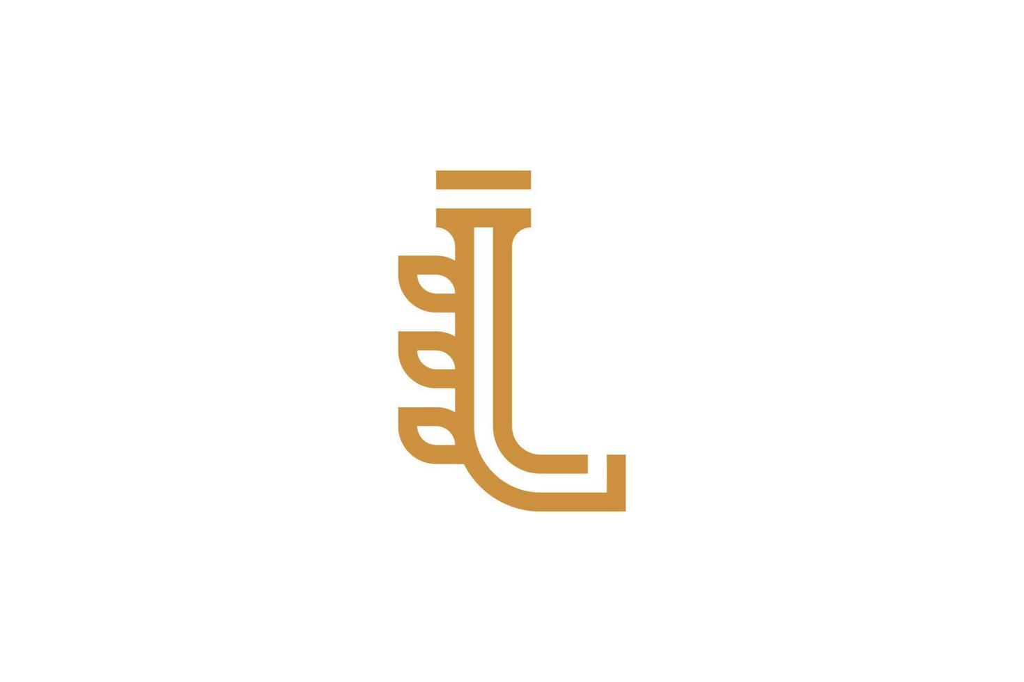 Flat Design Letter L Logo Template vector