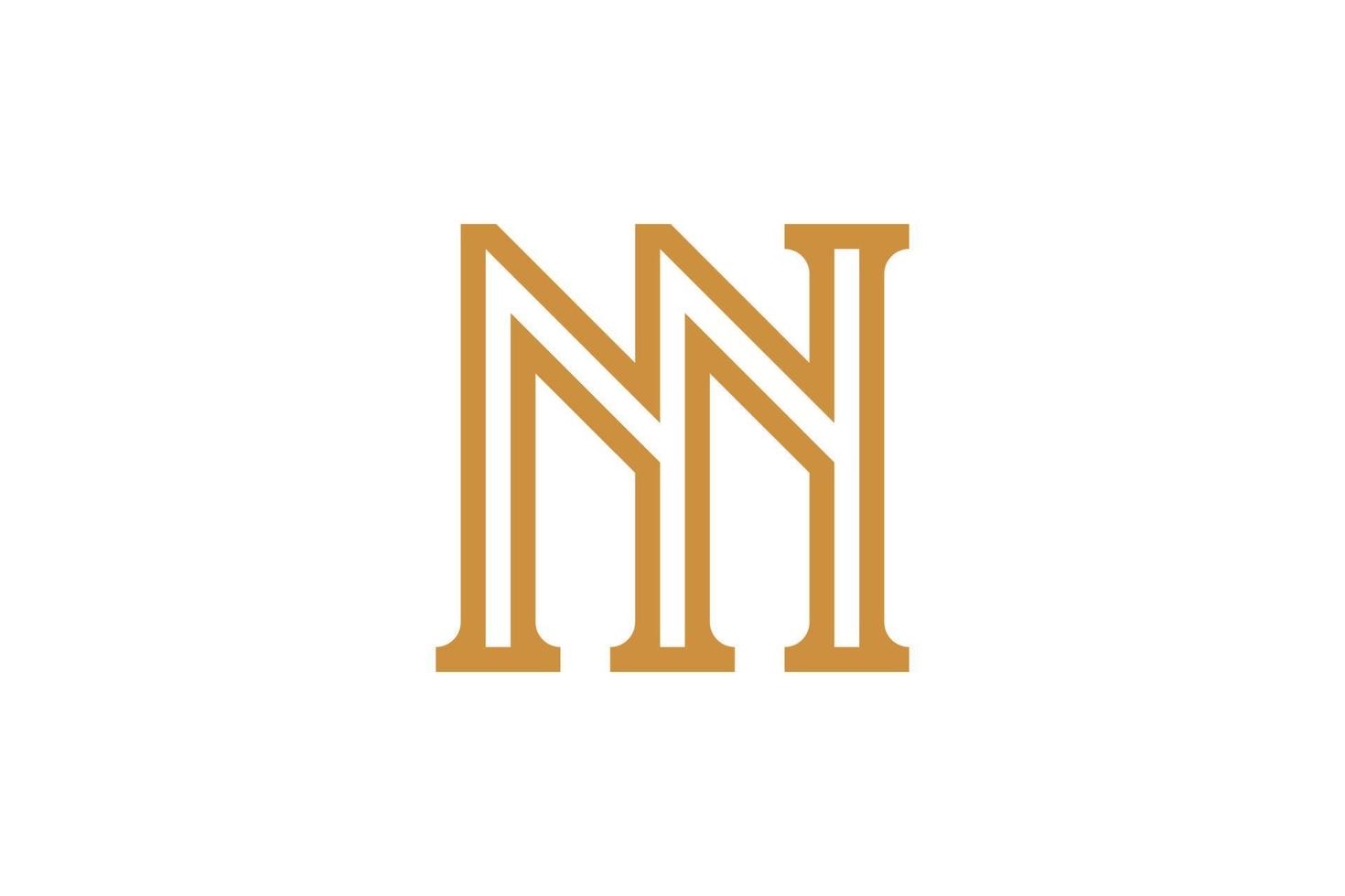 Abstract Initial Letter M Monoline Logo vector