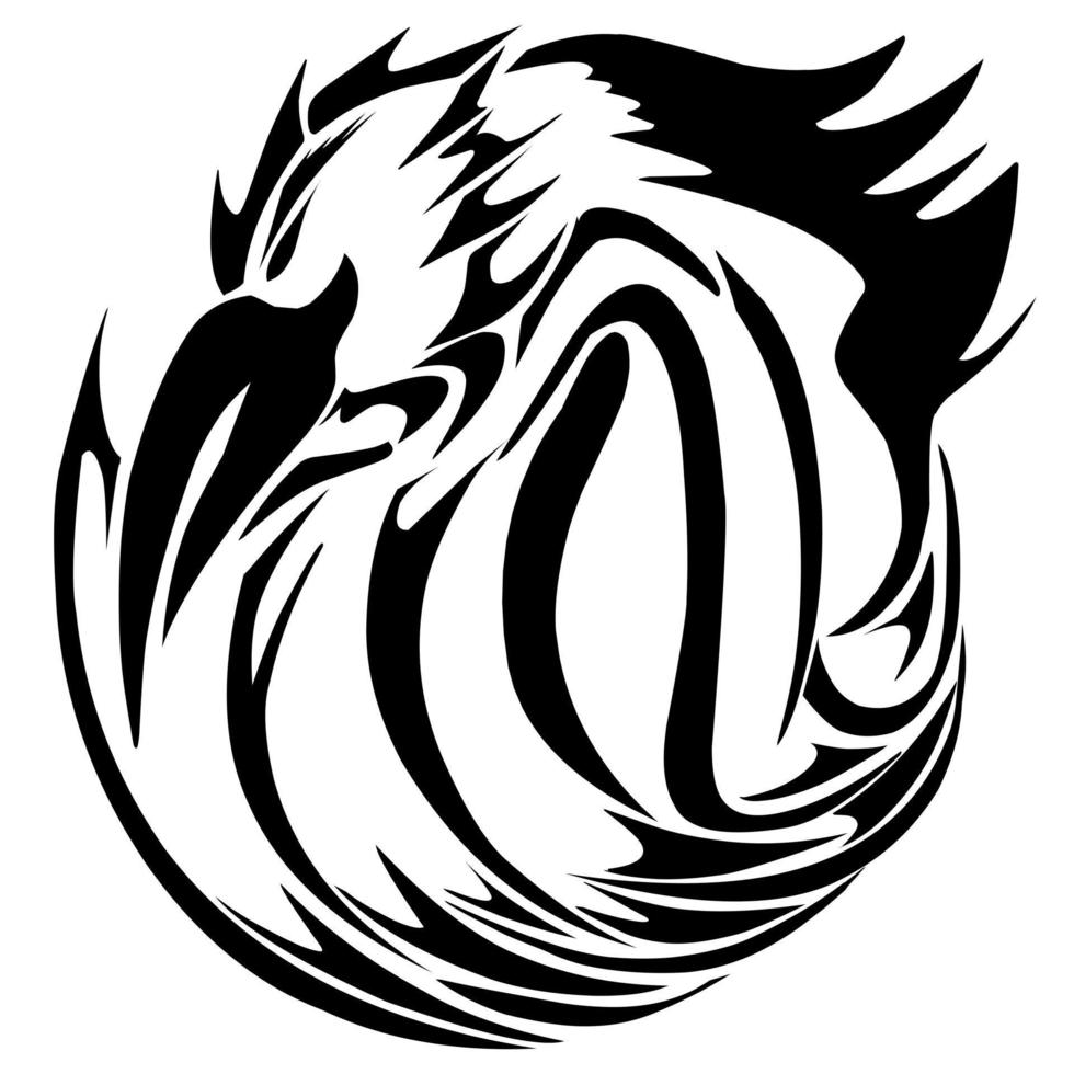 Tribal eagle tattoo vector design suitable for stickers, logos, and others