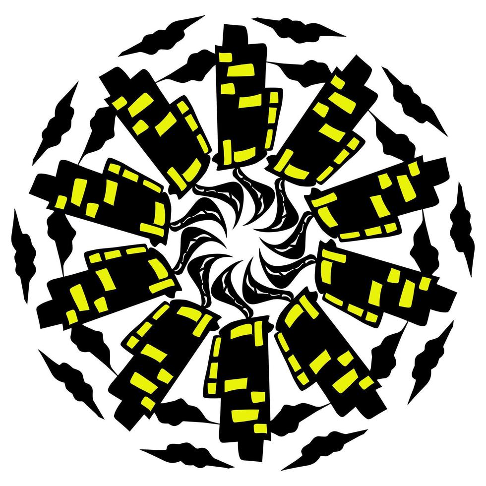 Circular buildings vector design suitable for stickers, logos, and more
