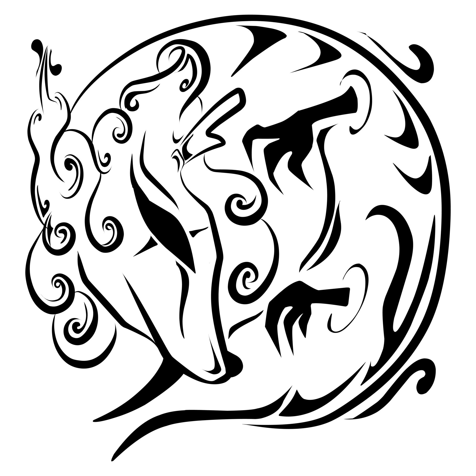 Tribal dog tattoo vector design suitable for stickers, logos, and others 14422866 Vector Art at Vecteezy Tribal dog tattoo vector design suitable for stickers, logos, and others 14422866 Vector Art at Vecteezy