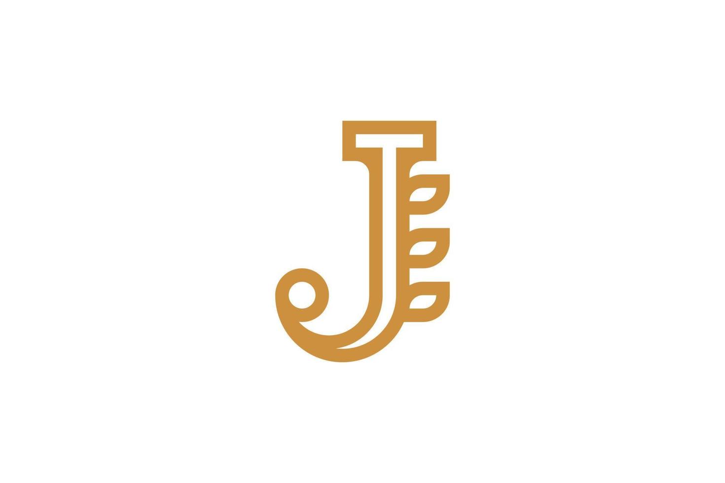 logotipo de la letra j de lujo vector