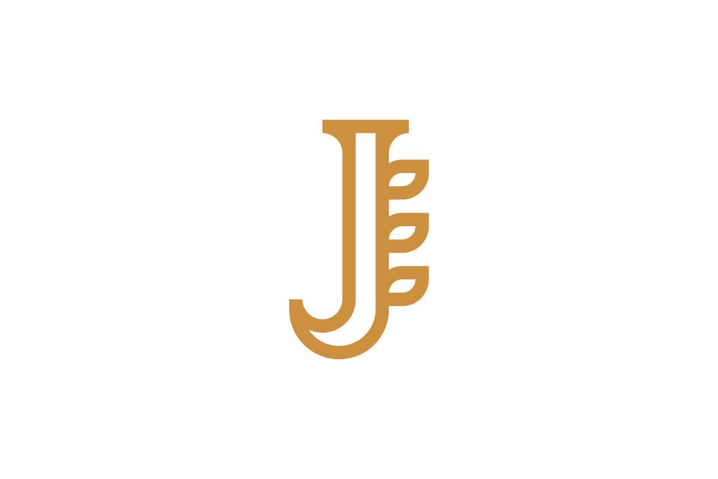 Luxury Letter J Logo vector