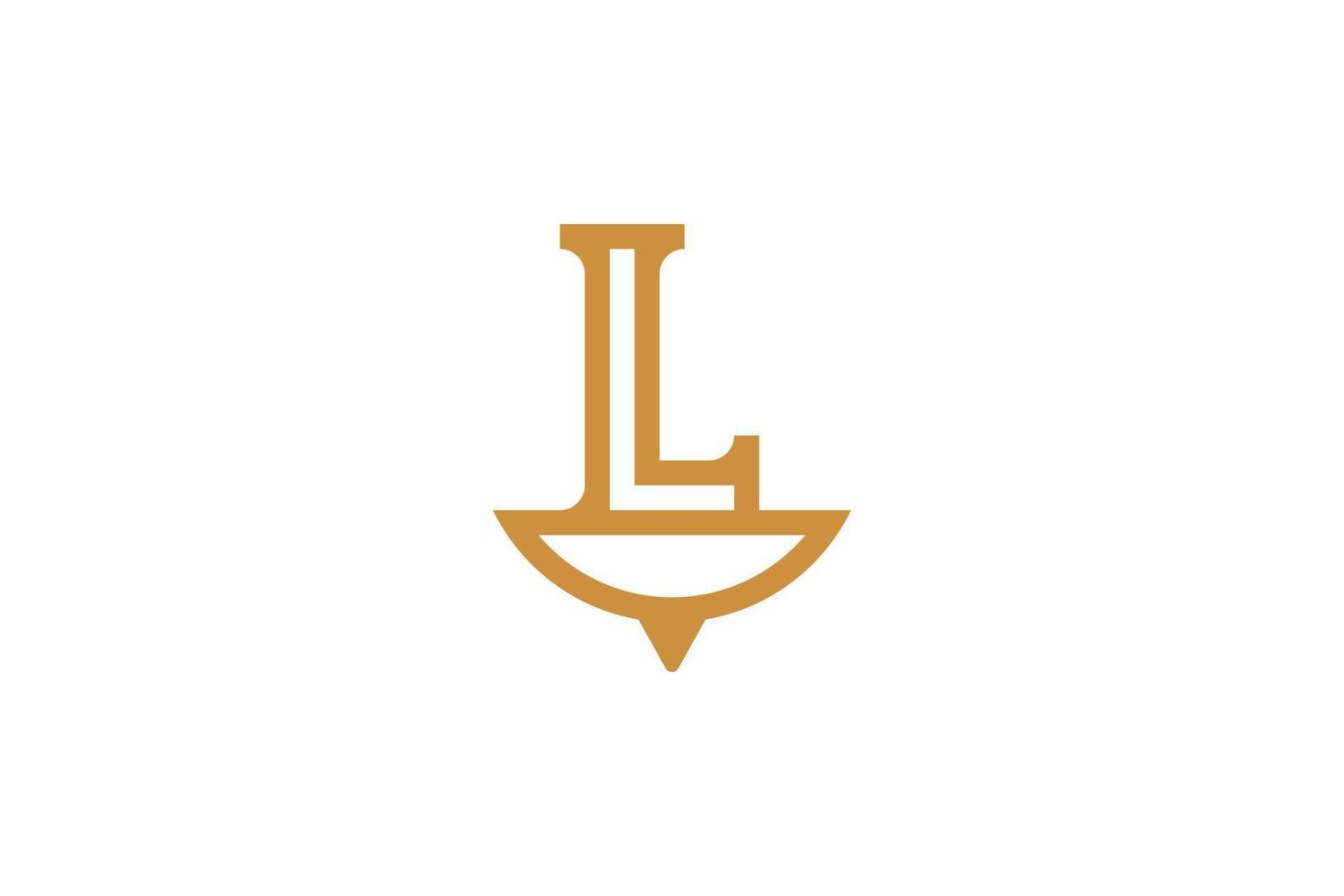 Flat Design Letter L Logo Template vector