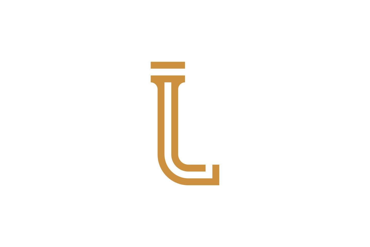 Flat Design Letter L Logo Template vector