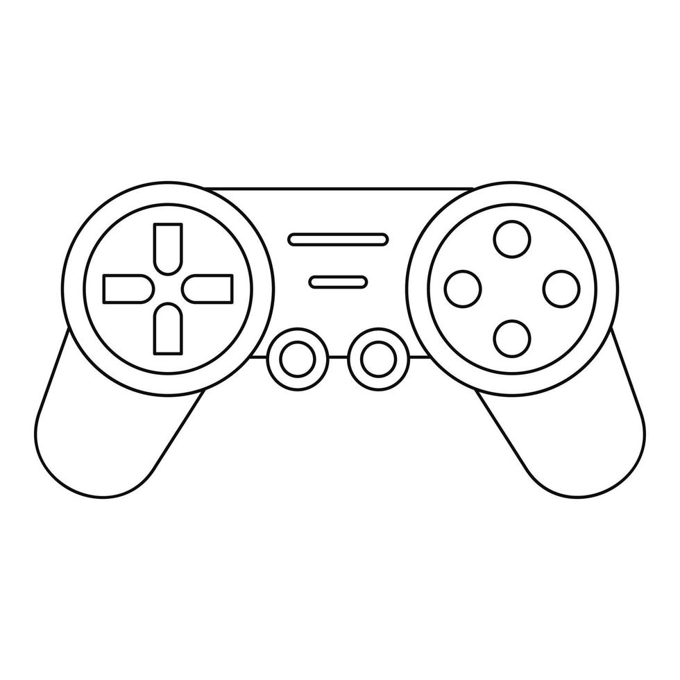 icono de control de drones de joystick, estilo de contorno vector