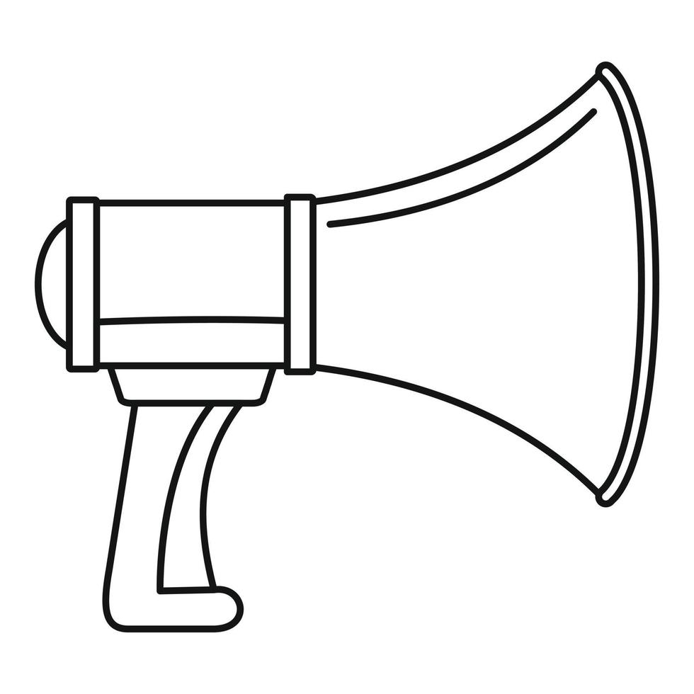 Sound of megaphone icon, outline style vector