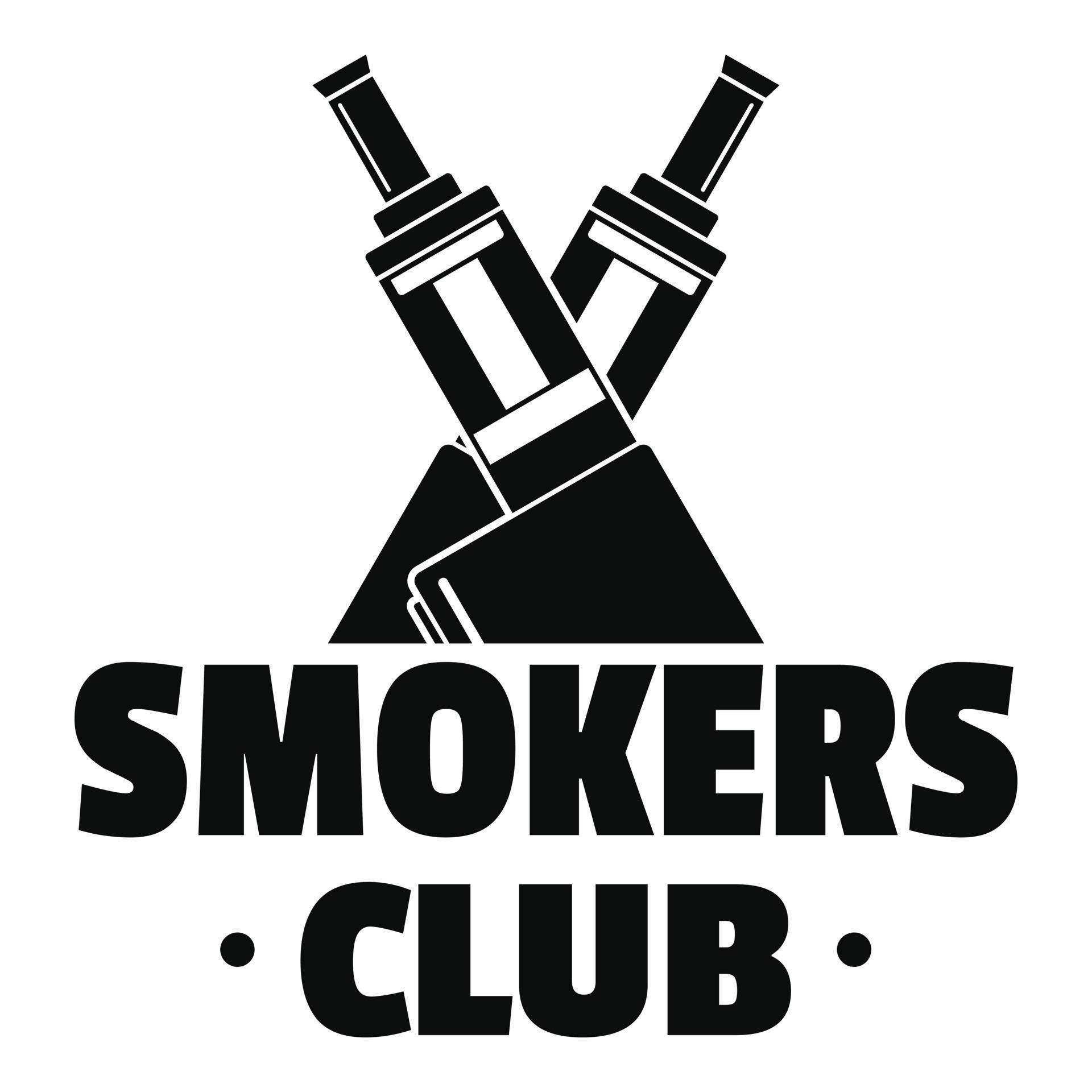 Vape smokers club logo, simple style 14423212 Vector Art at Vecteezy