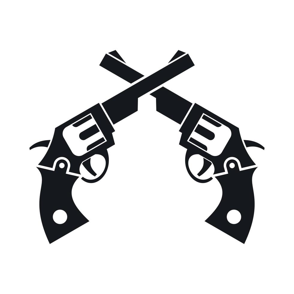 Revolvers icon, simple style vector