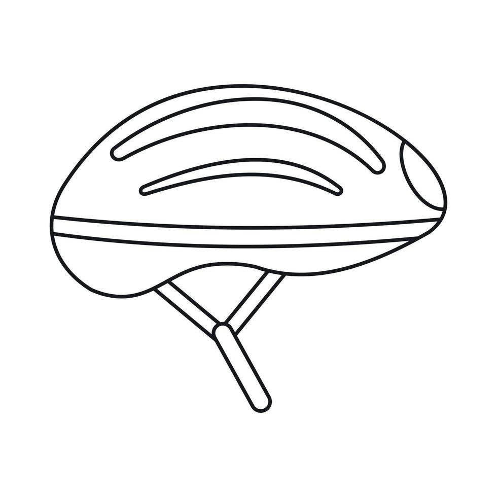 Bicycle helmet icon, outline style vector