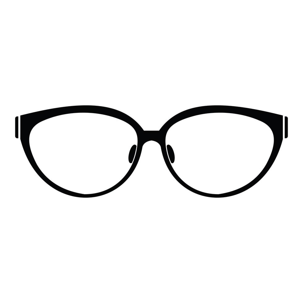 Lens of eyeglasses icon, simple style. vector