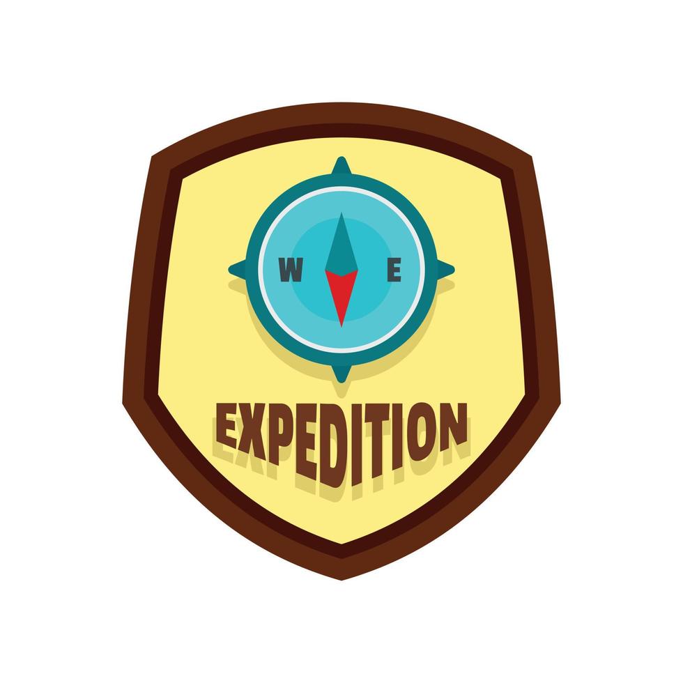 Expedition logo, flat style vector