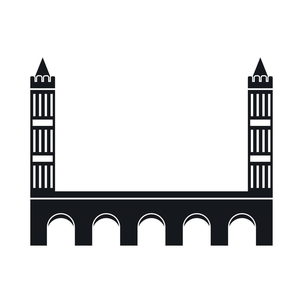 Bridge icon, simple style vector