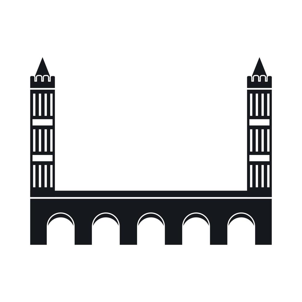 Bridge icon, simple style vector