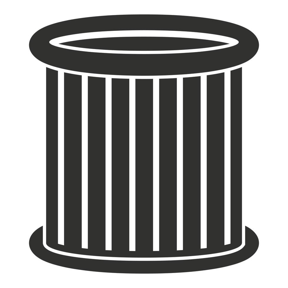 Car air filter icon, simple style vector