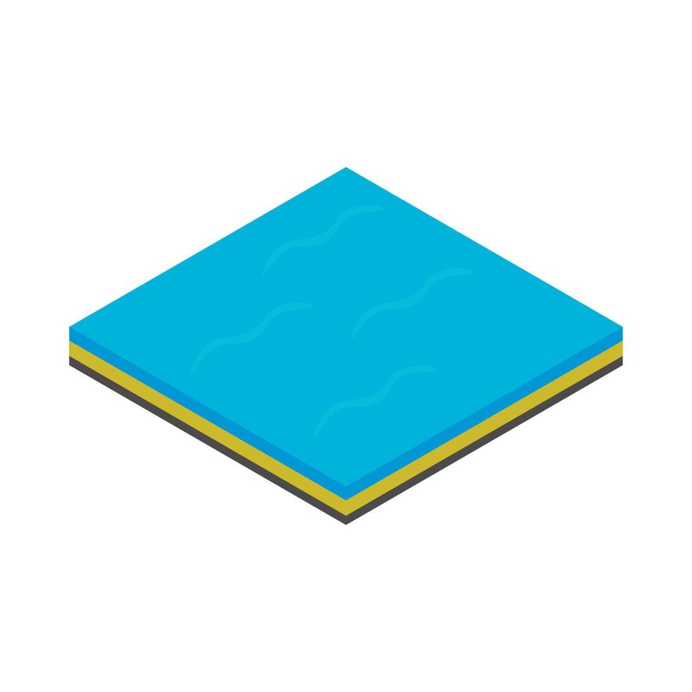 icono de mar, estilo 3d isométrico vector