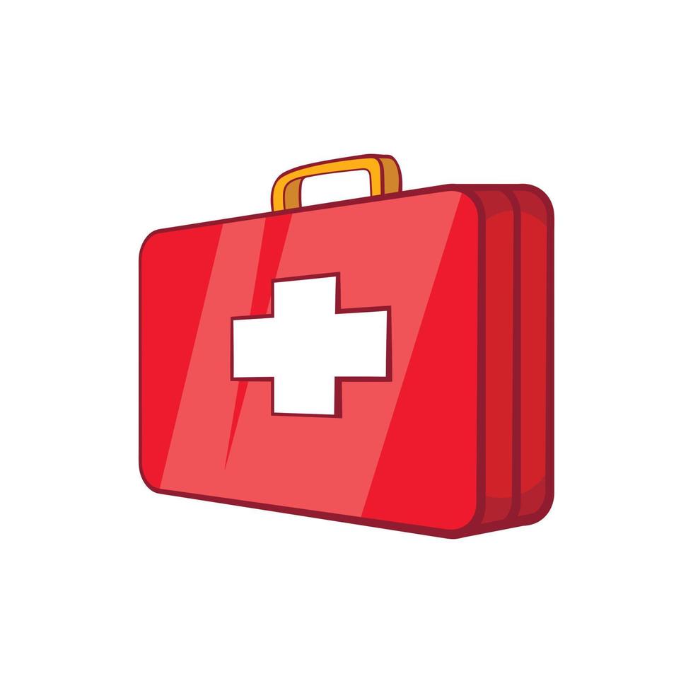 First aid kit icon in cartoon style vector