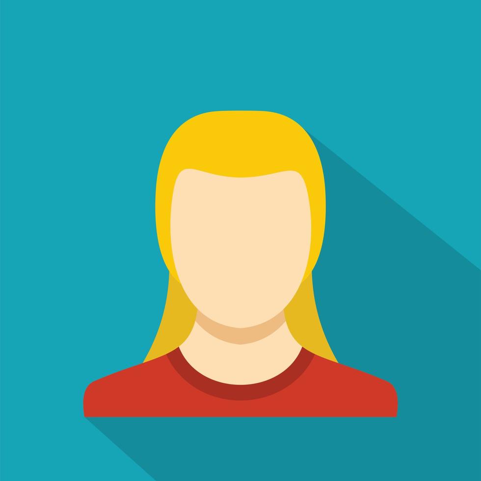 Woman avatar icon vector flat