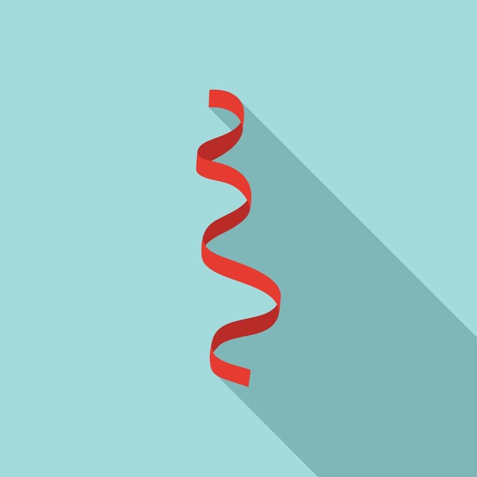 Red serpentine icon, flat style vector