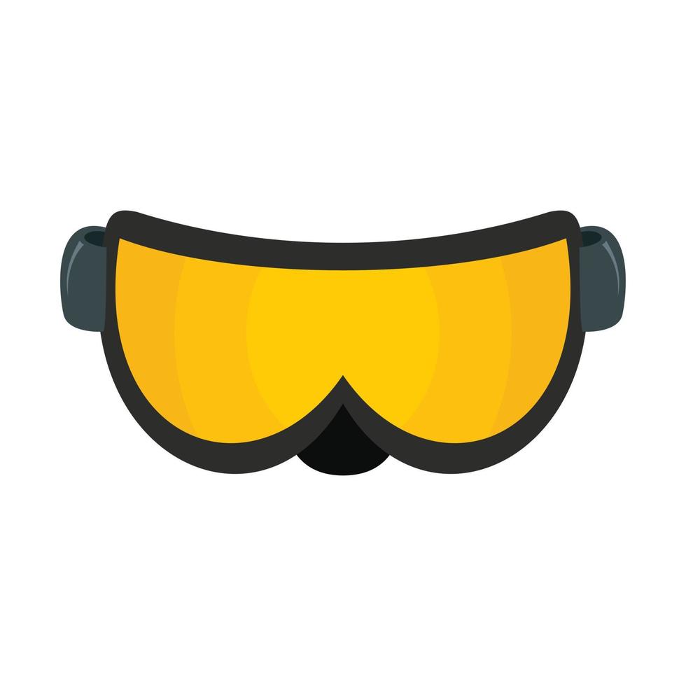 Ski glasses icon, flat style vector