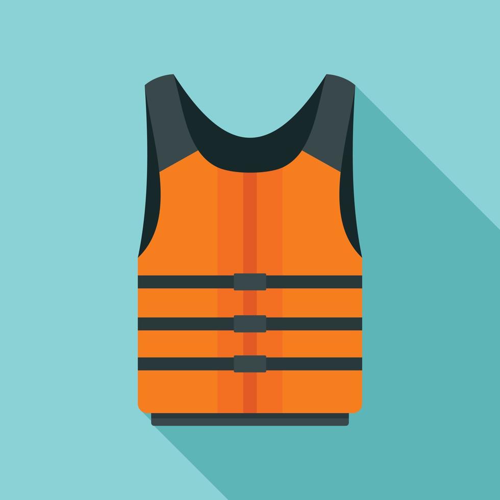 Life jacket icon, flat style vector