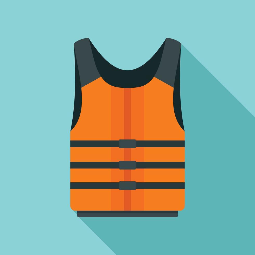 Life jacket icon, flat style 14423351 Vector Art at Vecteezy