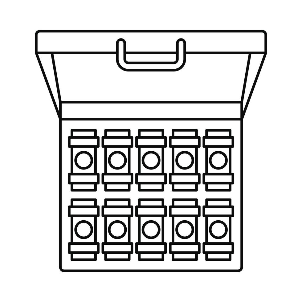 Bribery money case icon, outline style vector