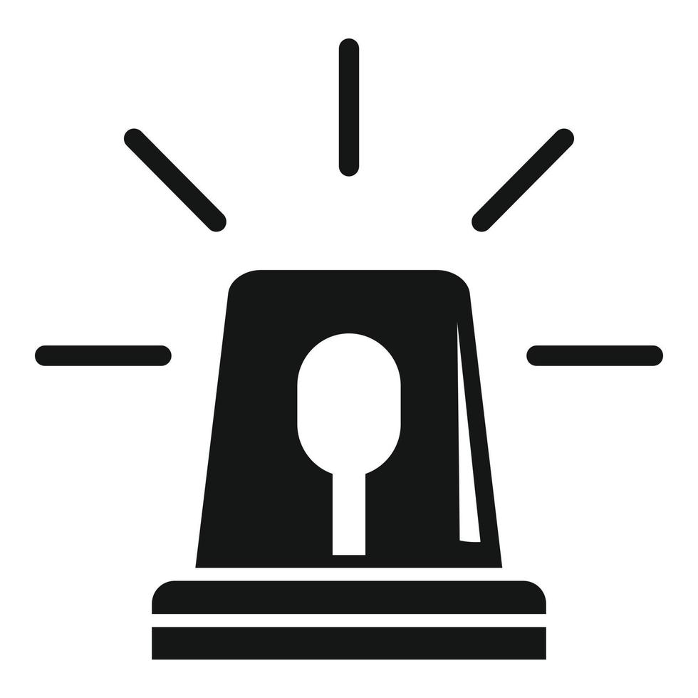 Police flasher icon, simple style vector