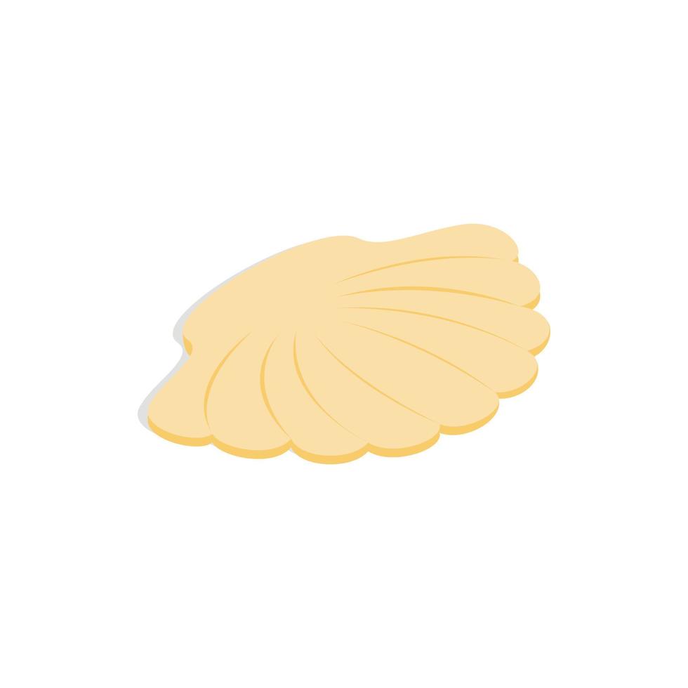 Seashell icon in isometric 3d style vector