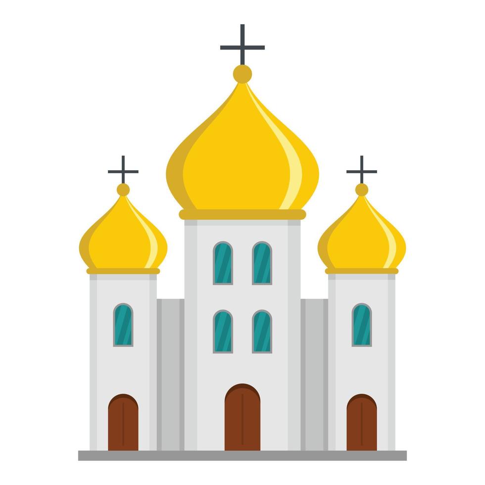 icono de la iglesia, estilo plano vector
