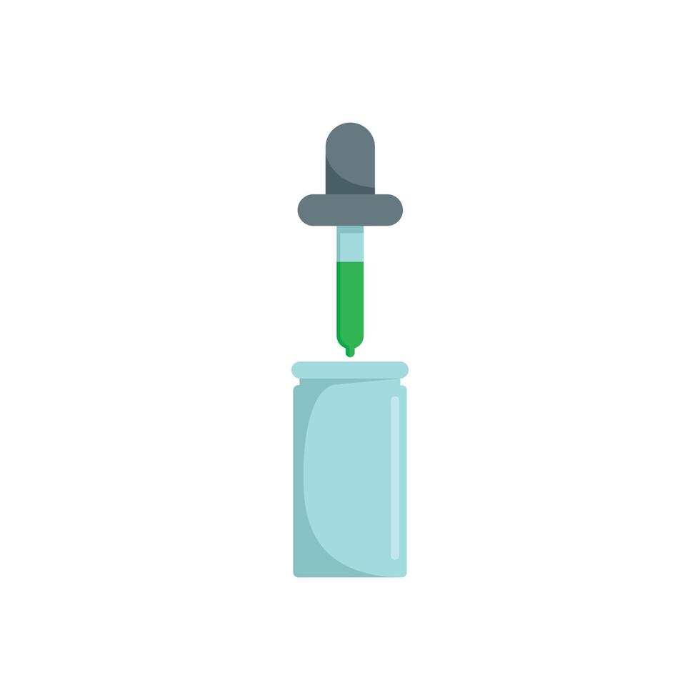 Aloe eyes drops icon, flat style vector