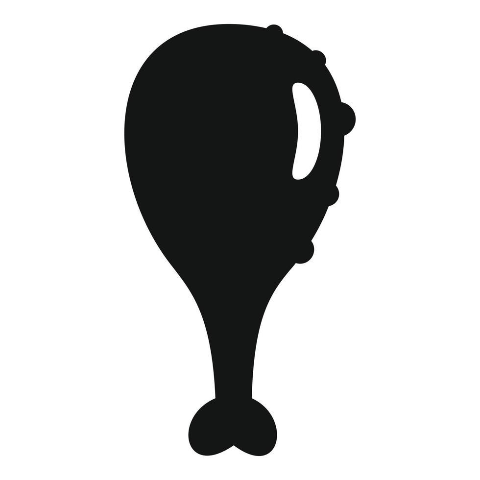 Chicken thighs icon, simple black style vector