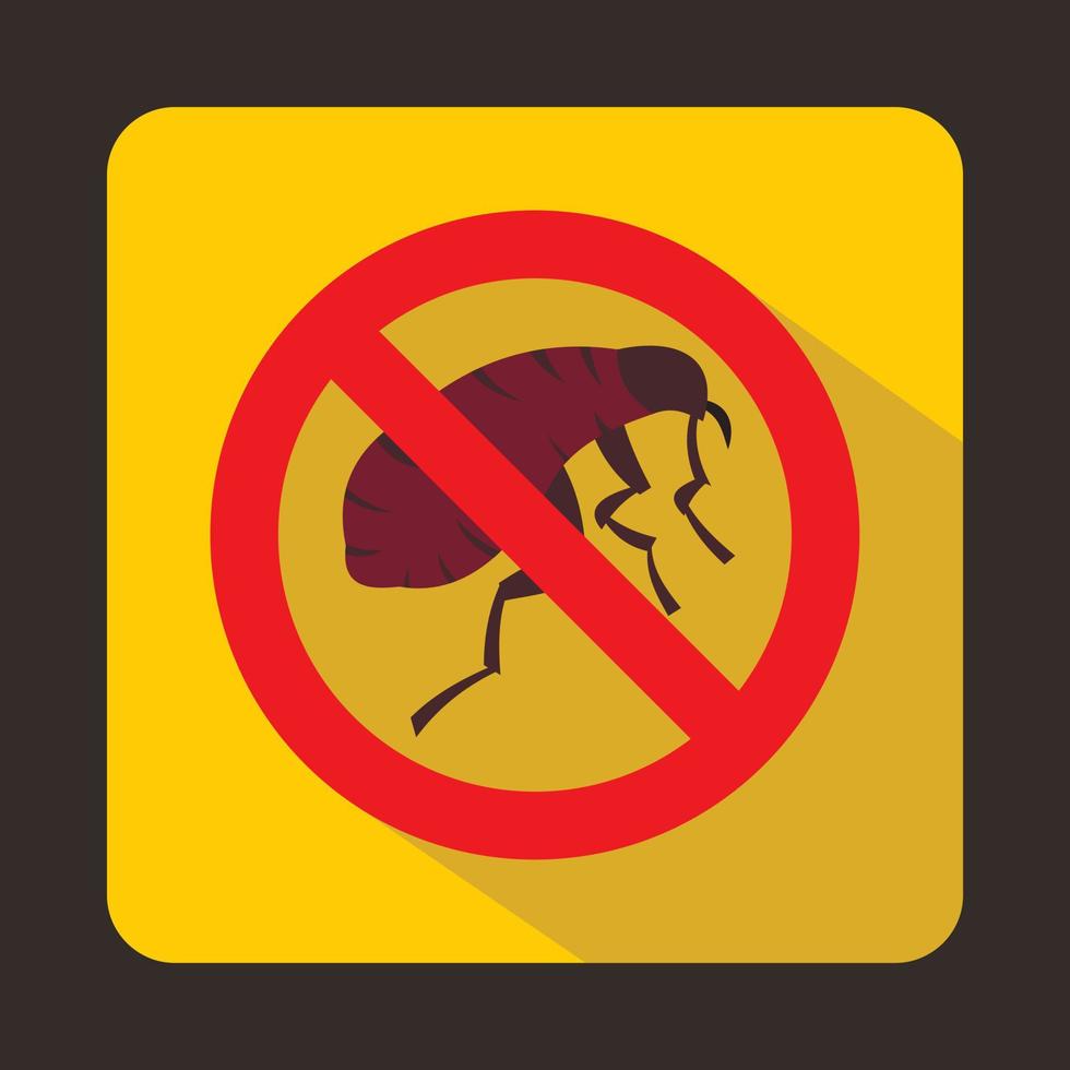 Etching insect icon, flat style vector