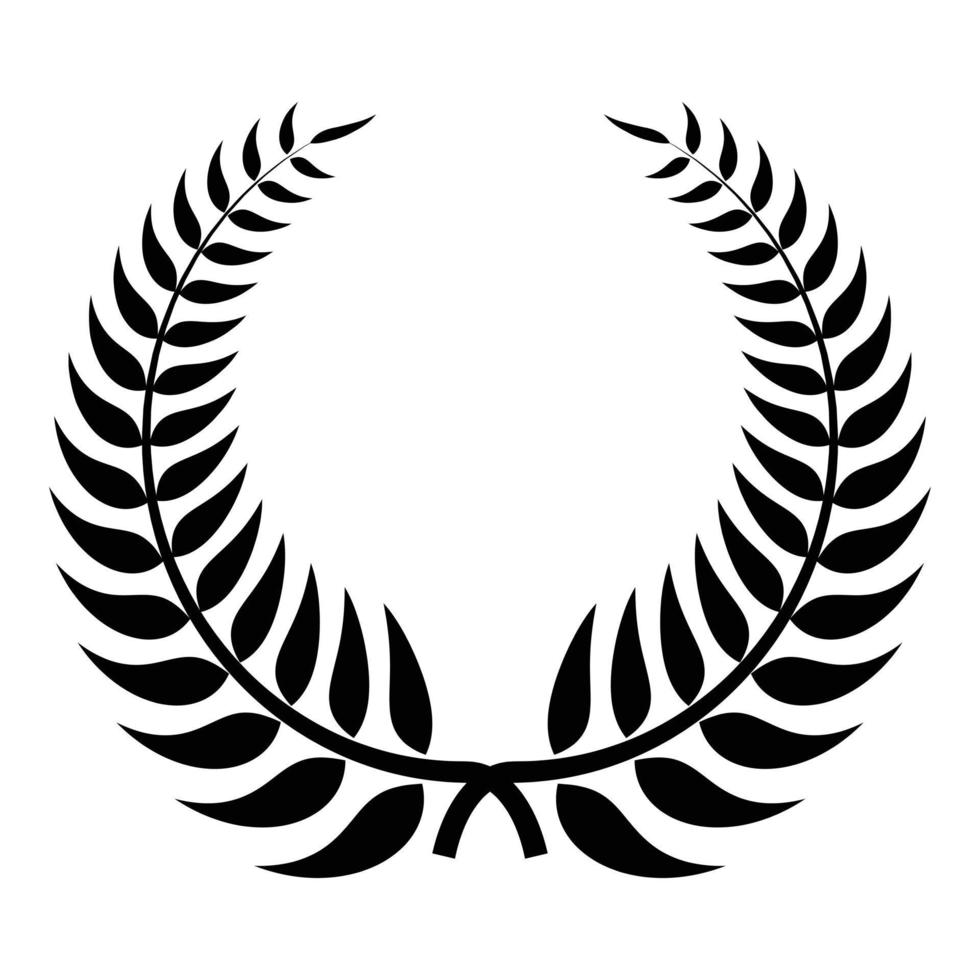 Branch wreath icon, simple style vector