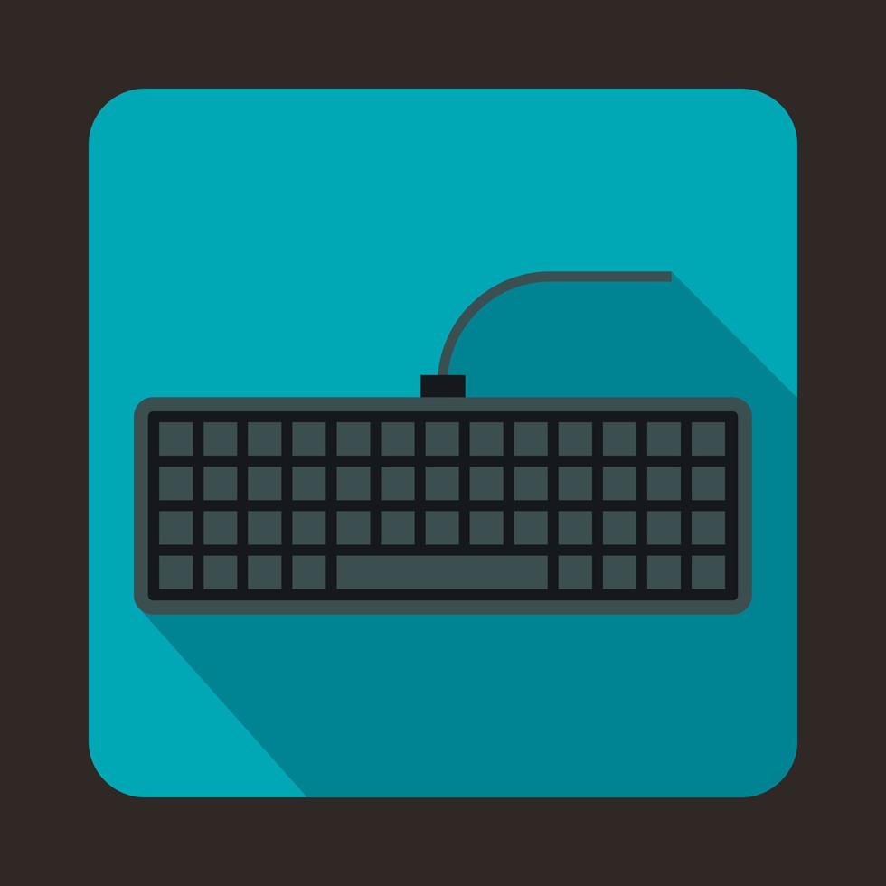 icono de teclado de computadora negro, tipo plano vector