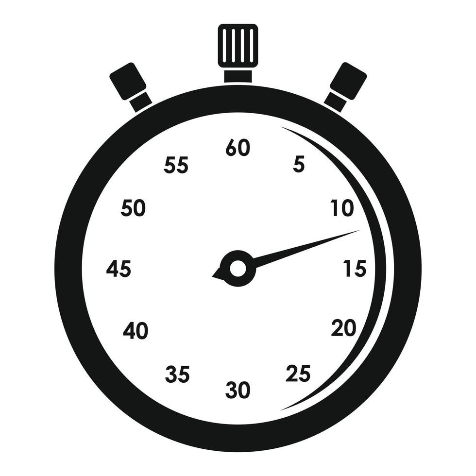 Stopwatch icon, simple style vector