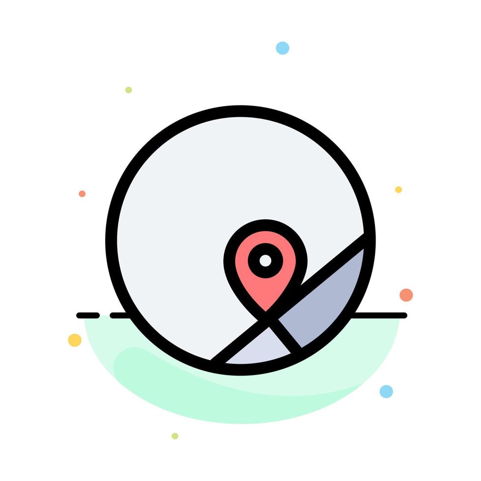 Basic Map Location Map Abstract Flat Color Icon Template vector