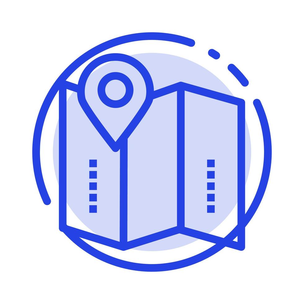 Map Location Directions Location  Blue Dotted Line Line Icon vector