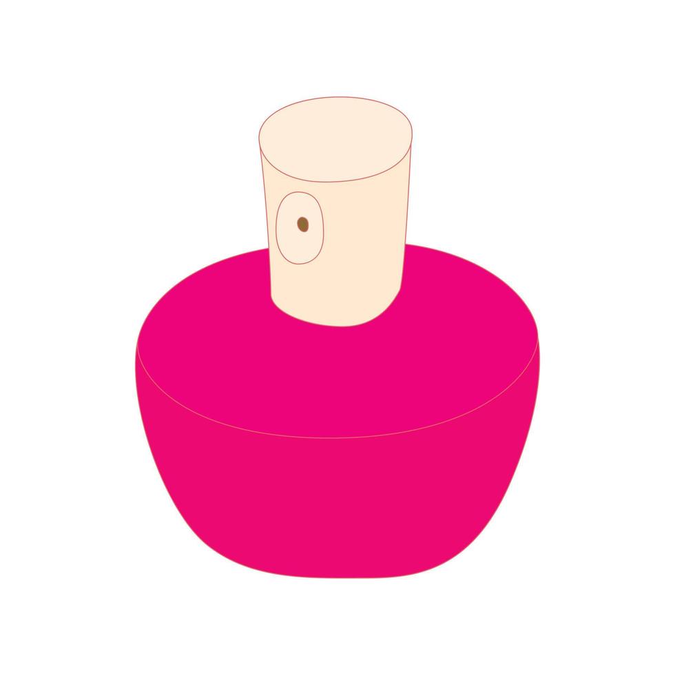 Pink female perfume flacon with sprayer icon vector